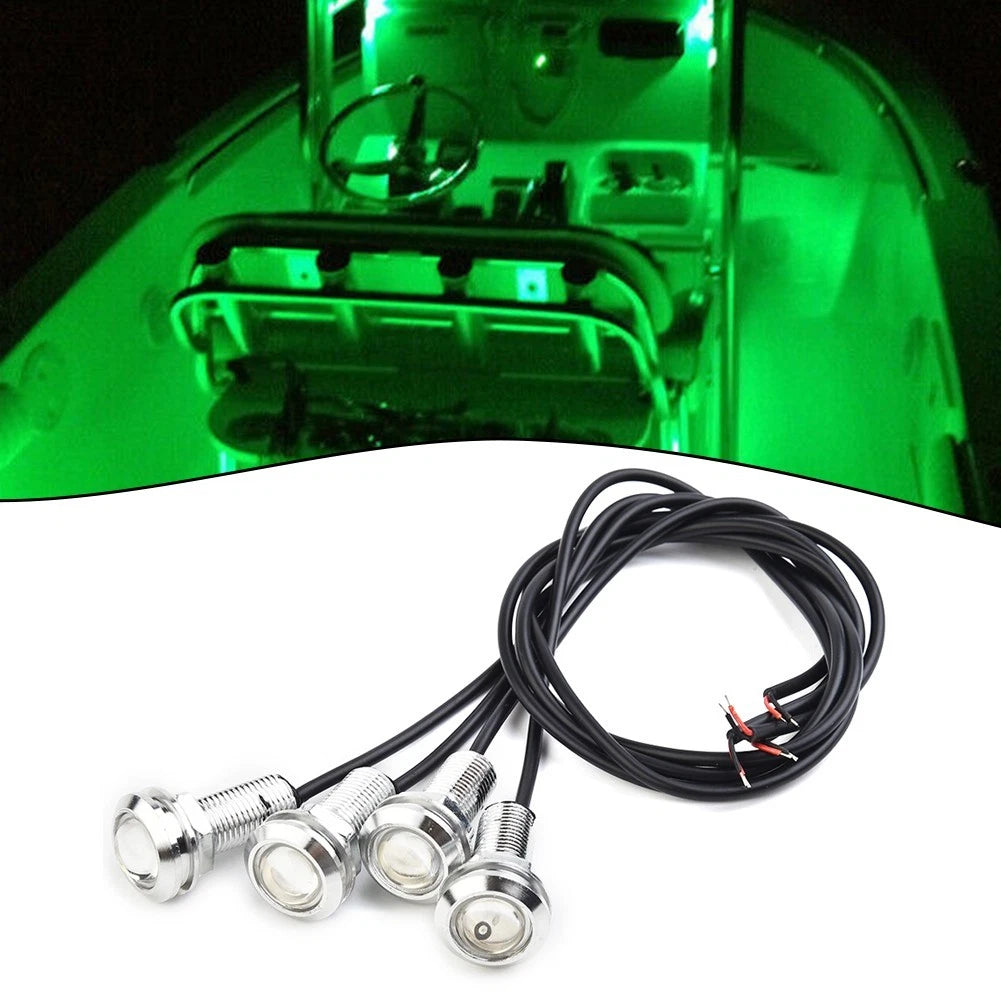 Waterproof Green LED Boat Lights - High Lumen Output, Easy Wiring