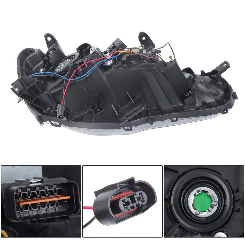 Left Side Halogen Black Headlight Assembly for Mitsubishi Lancer (2008–2017)