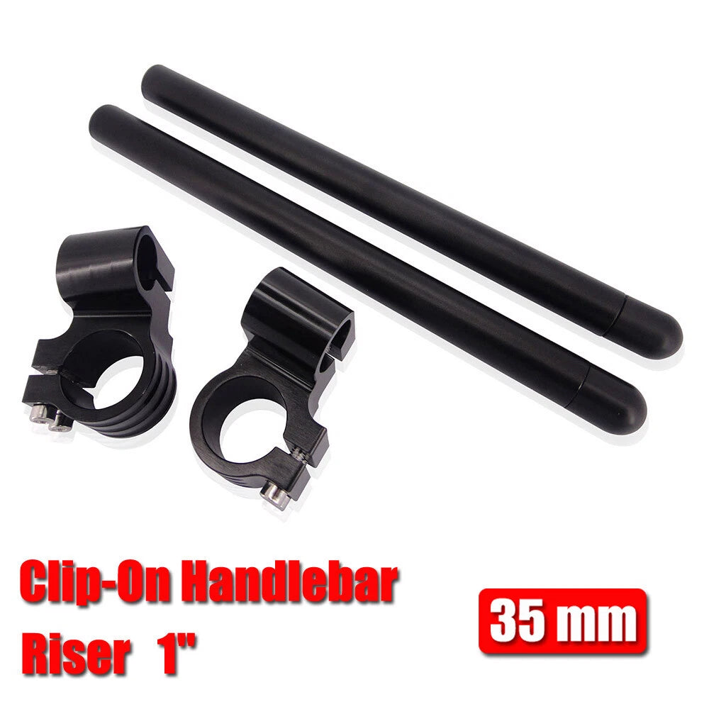 1" Raised Clip-On Handlebars Riser for Universal 35mm Fork Tubes