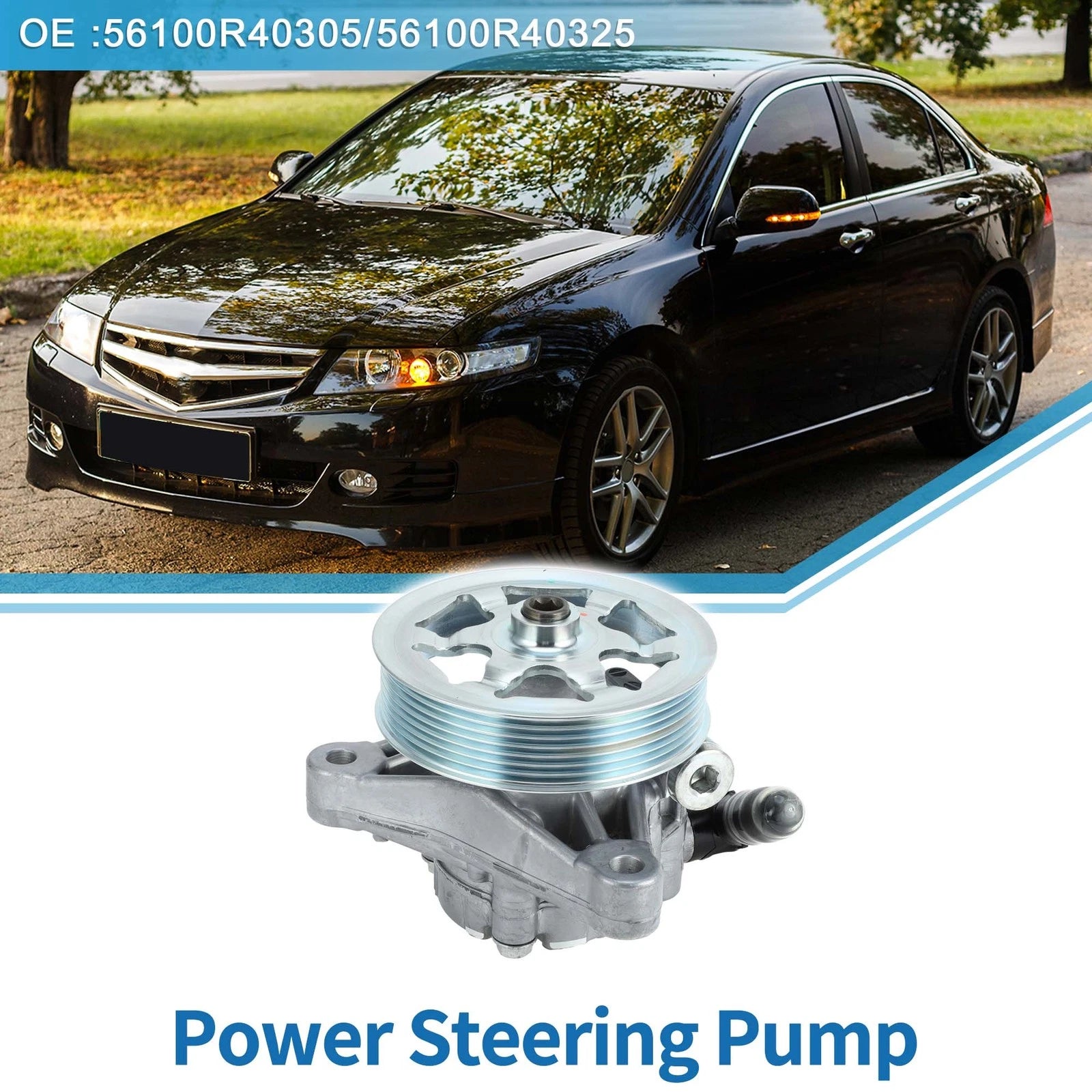 Power Steering Pump with Pulley OEM Replacement for Honda Accord 2008–2012