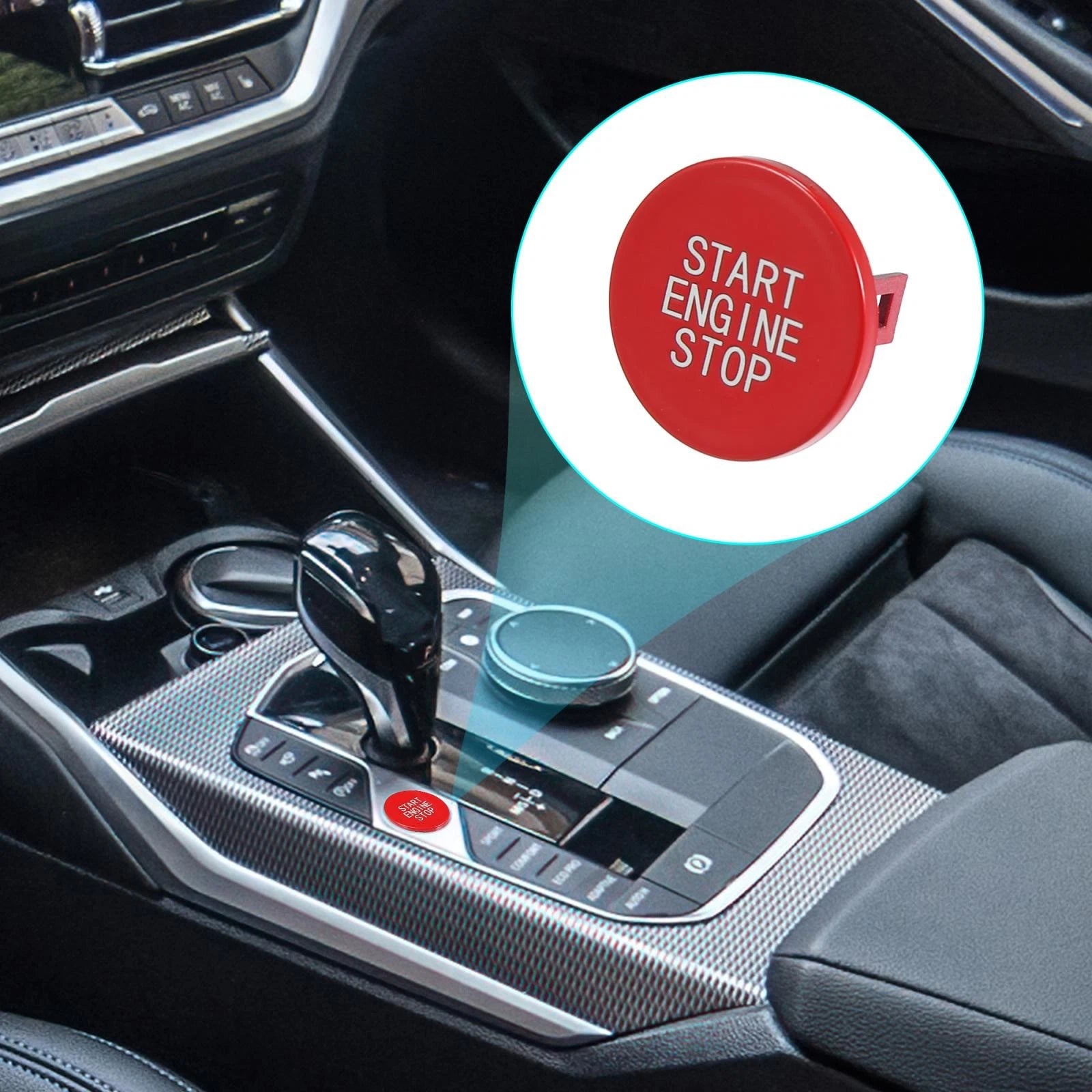 Ignition Push Start Button Cover Trim Replacement for BMW 3 Series (2012–2019)