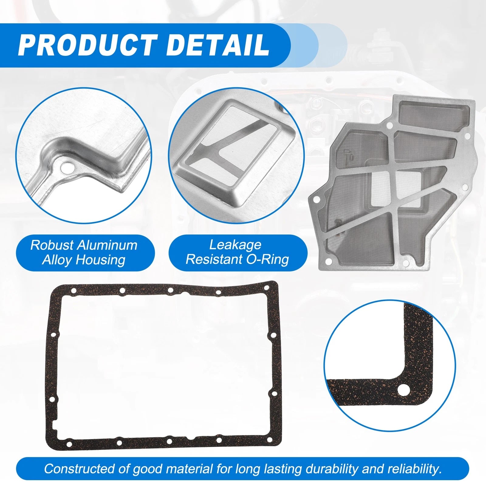 Transmission Filter Oil Pan Gasket Kit Replacement for Chevrolet (2007–2016)