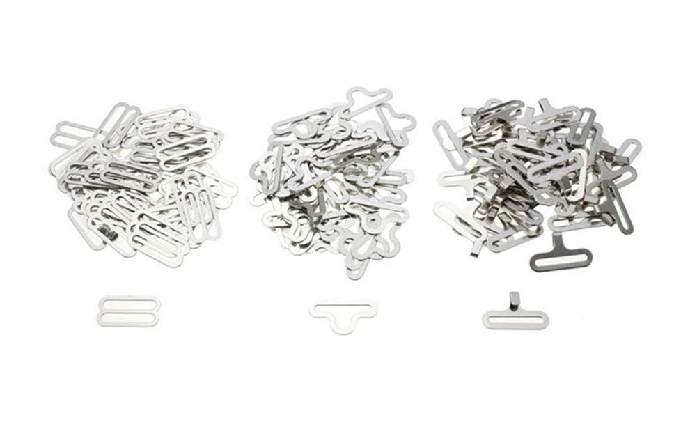 Bow Tie Clips Fastener for Necktie Strap Tool (Black/Silver)