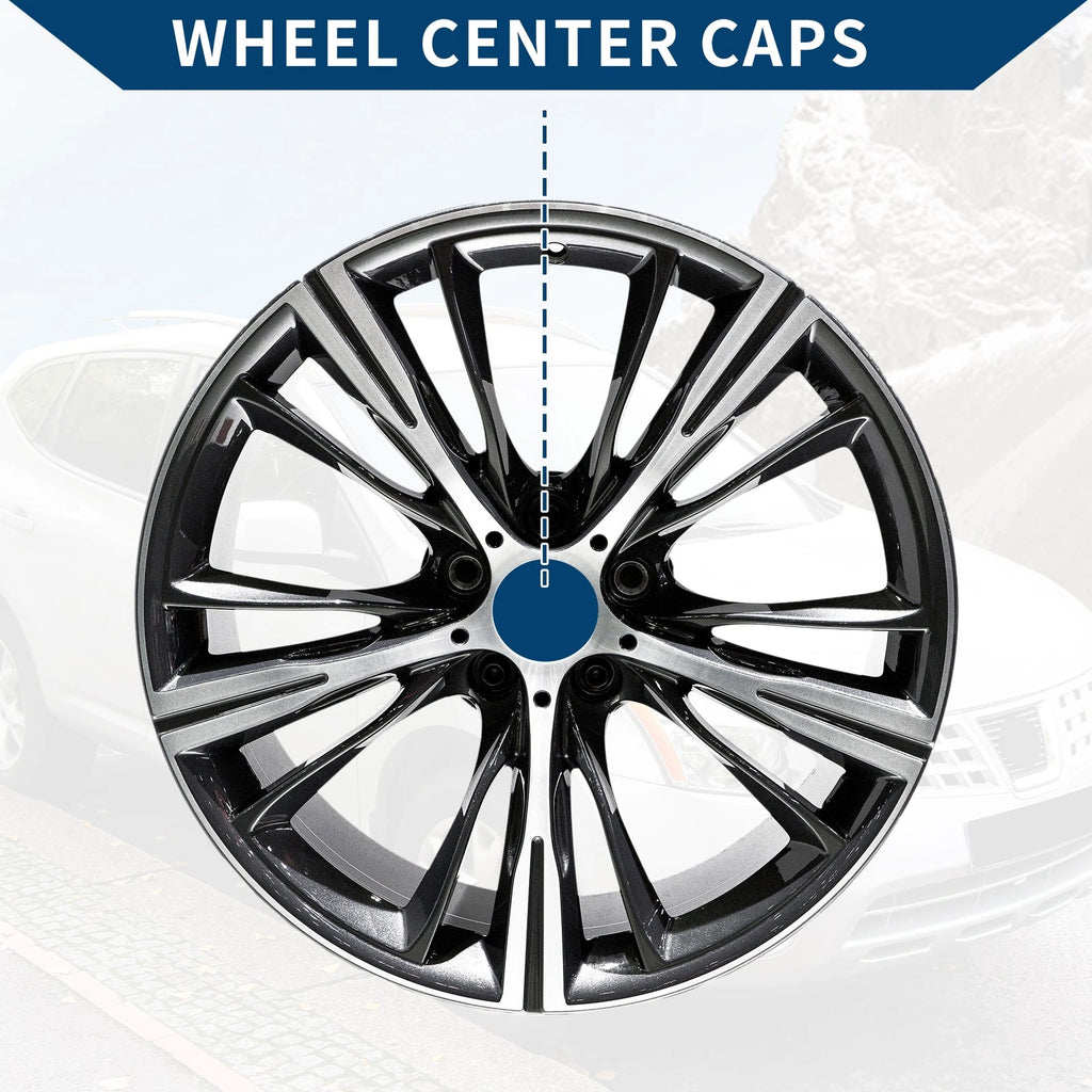 Wheel Center Caps for Universal Vehicles (65mm/2.56") - Black