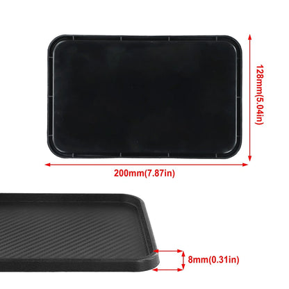 Dashboard Mat for Car Catcher Pad (200x128mm) Non-Slip Silicone Black