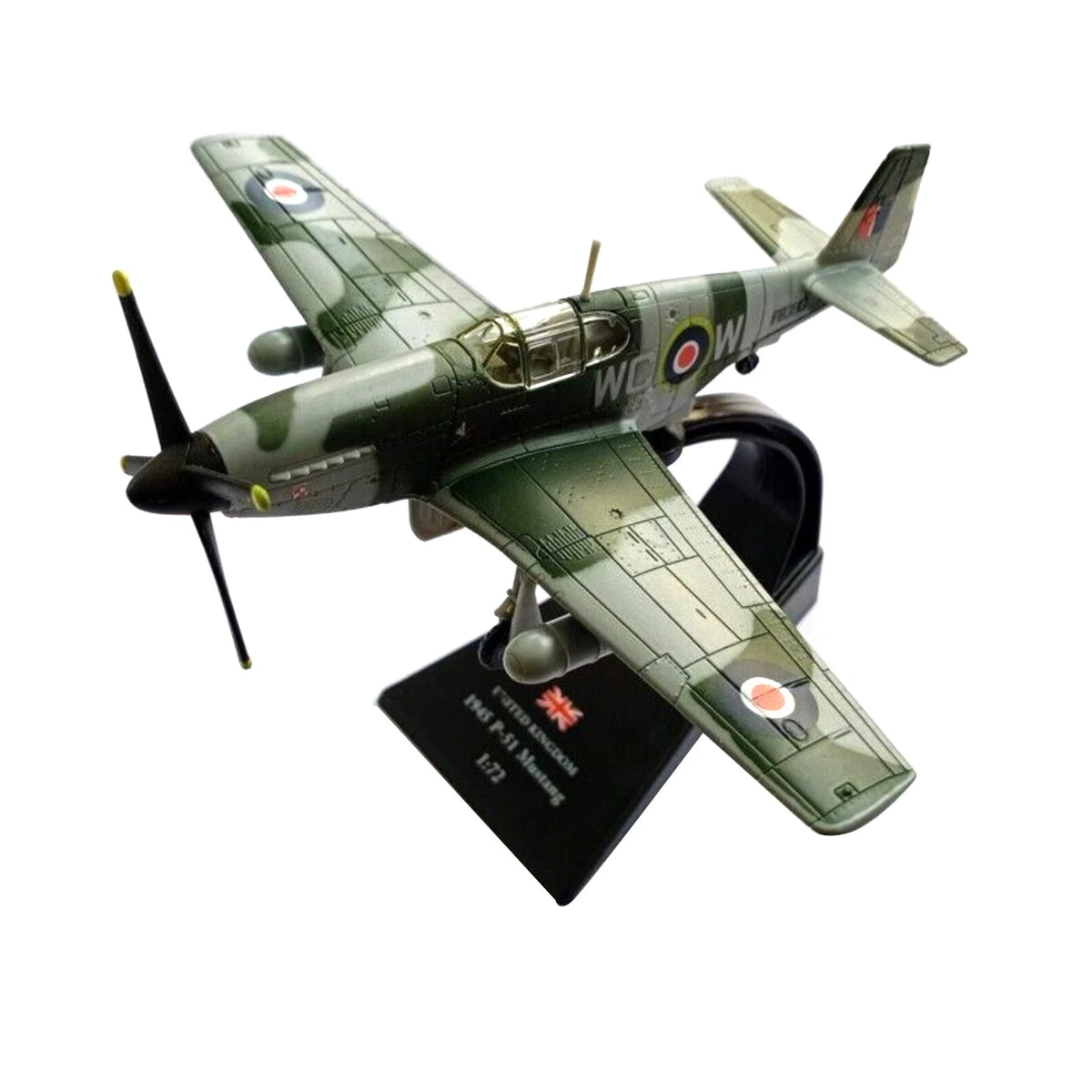 1/72 Scale Diecast P-51 Mustang Model for WWII UK (1940–1945)