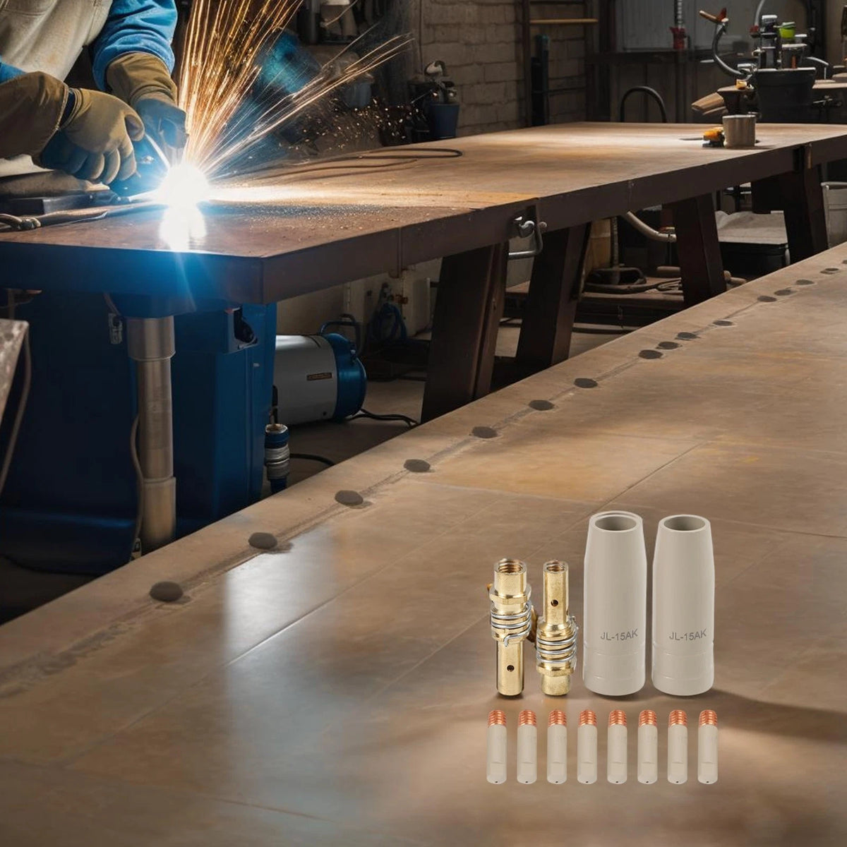 12PCS Coating Protection Nozzle Set for Efficient Welding Slag Cleanup