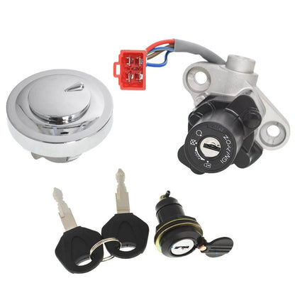 Ignition Switch Fuel Cap Seat Lock Keys for Yamaha V-Star 650 1100 (1999–2016)