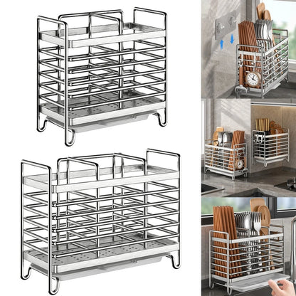 Air Circulation Forks Spoons Storage Organizer for Compact Kitchen