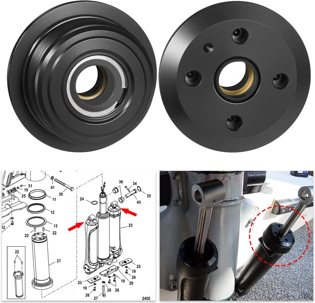 Set of 2 Trim Rod Cap Seal Kit for Mercury Outboard Verado (200-450HP) 8M0118299 896157A01