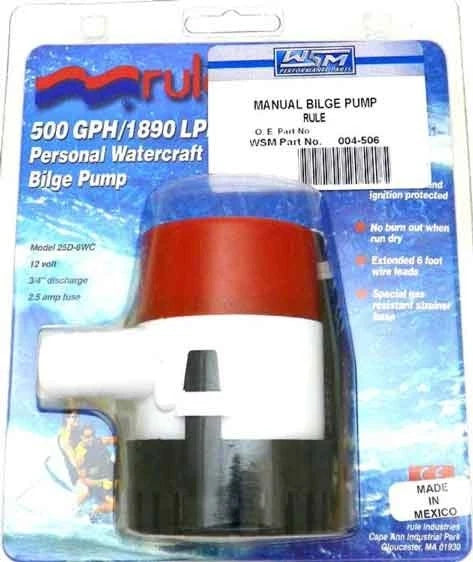 WSM Manual Bilge Pump 004-506 for Marine Applications