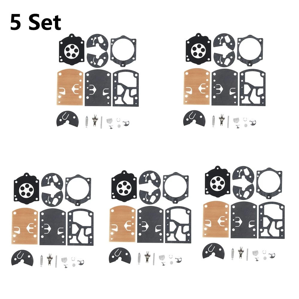 Set of 5 Carburetor Repair Kits for Walbro WB, WB-24, WB-25, WB-32, WB-33