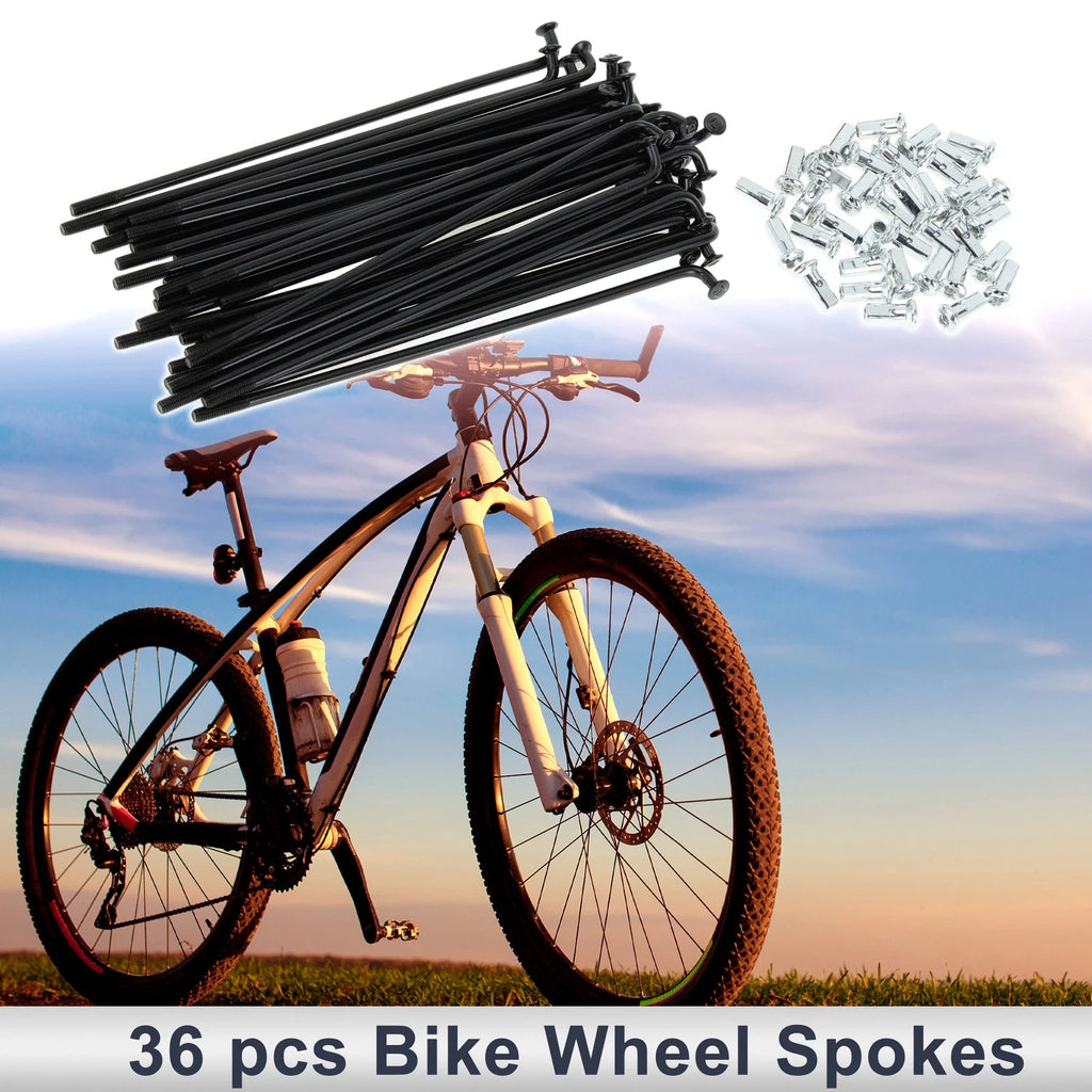 Bicycle Spokes Nipple Set 12G 112mm for Universal (Black)