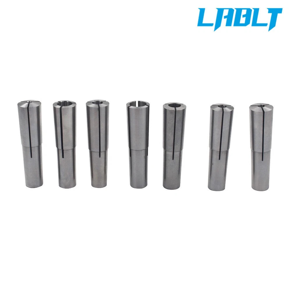 7Pcs #2 Morse Taper Round Collet Chuck Set for MT2 (1/8" - 1/2")