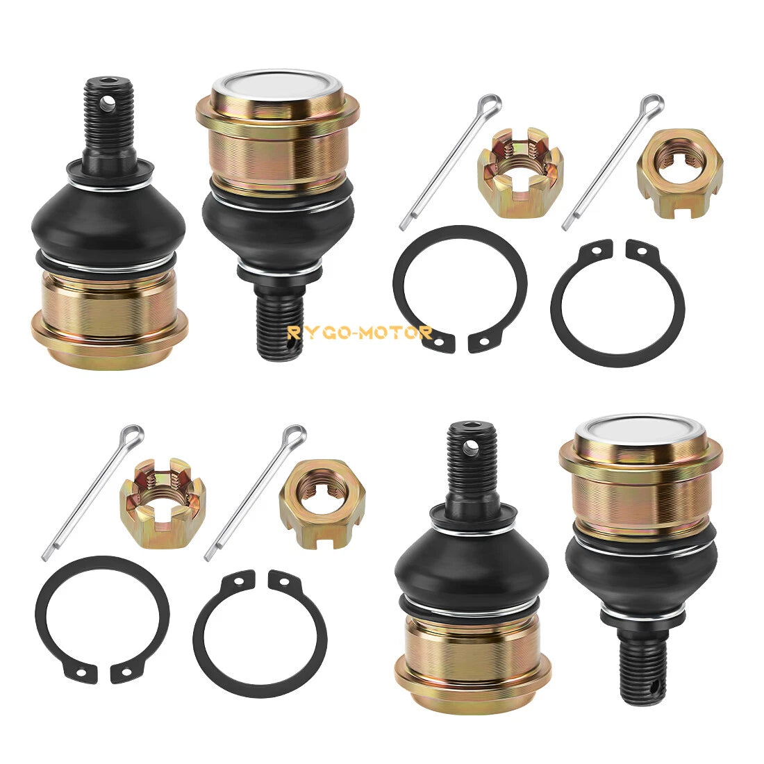 Set of 4 Front Ball Joints for Yamaha Kodiak YFM 450 YFM 700 Grizzly 550 700