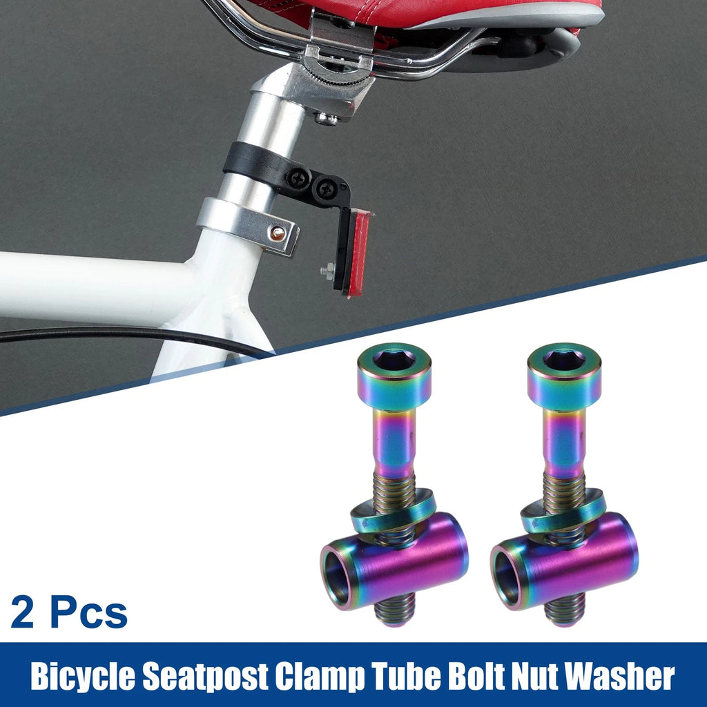 Seatpost Clamp Bolt Nut Washer Kit for M5x30mm Bike Bicycle (Assorted)