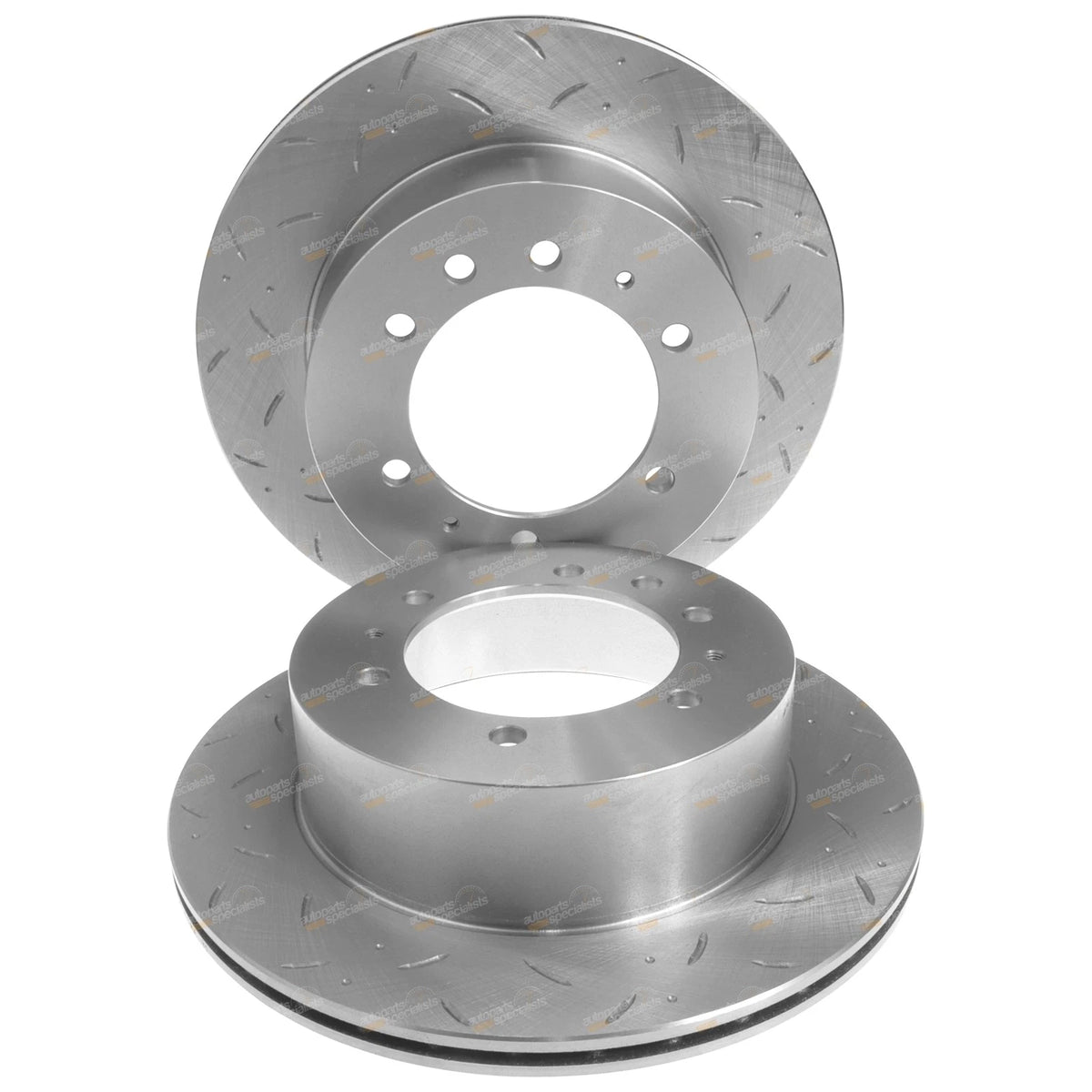 2 Rear Slotted Drilled Disc Brake Rotors for Ford Maverick (1988–1993)