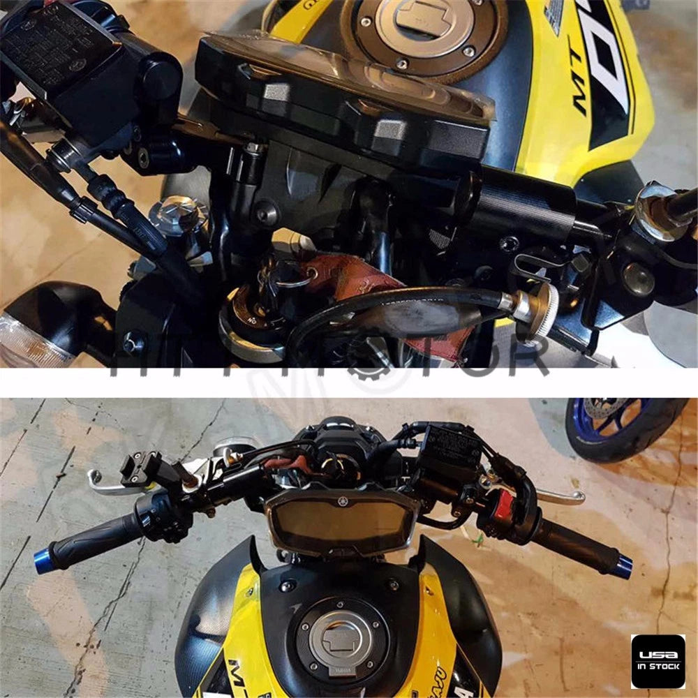 Clip-On Adapter Plate & Handlebars Set for Yamaha MT-09 FZ-09 (2013–2016) Red
