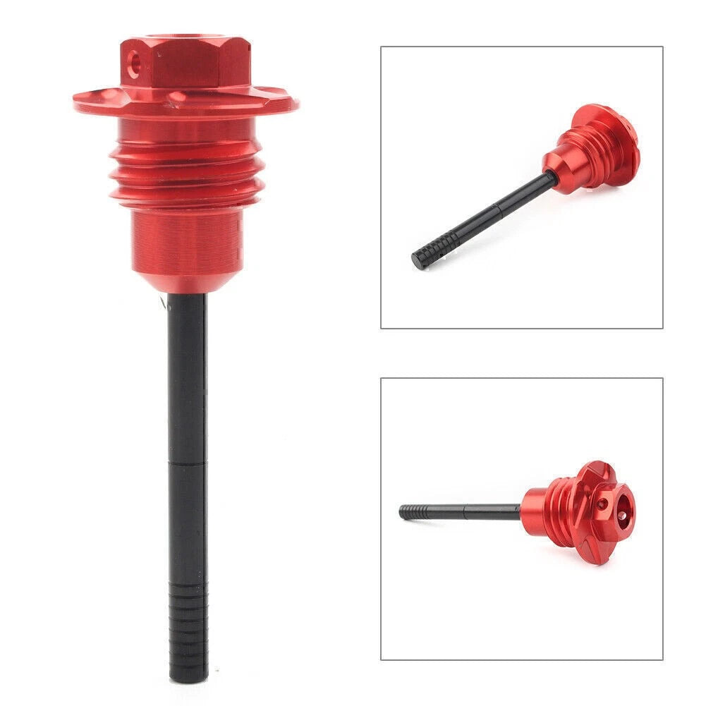 Red Billet Oil Dipstick Plug for Honda CRF450R (2009–2016)