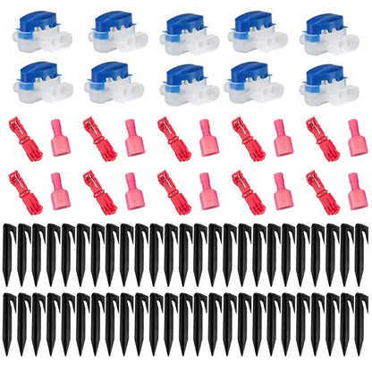 70 Piece Lawn Mower Cable Replacement Kit with 50 Pegs & 10 Connectors