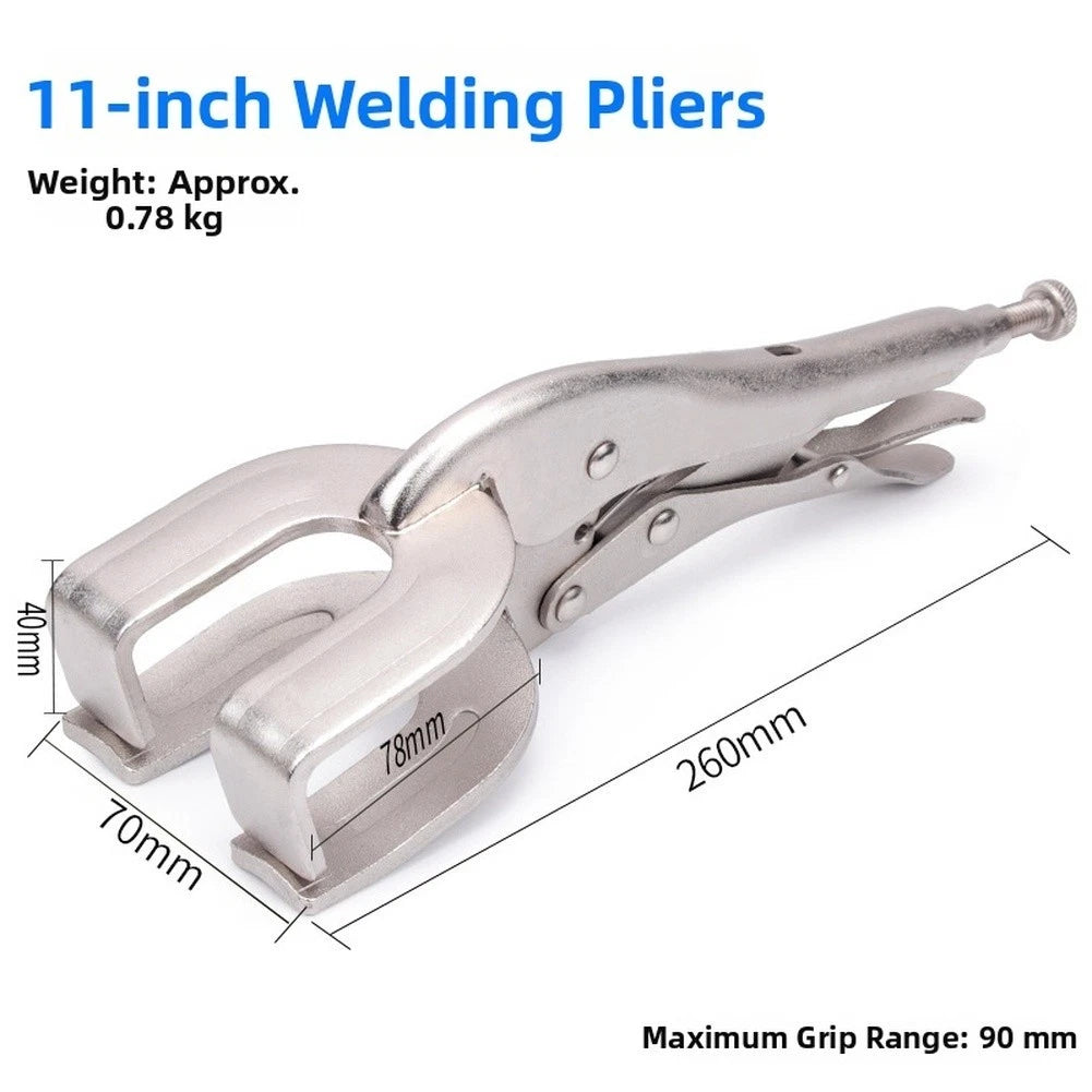 Adjustable U-Shaped Locking Plier for Welding (22.5cm Length)