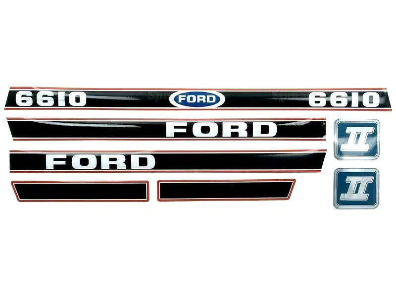 Bonnet Decal Set for Ford 6610 Force II Tractors