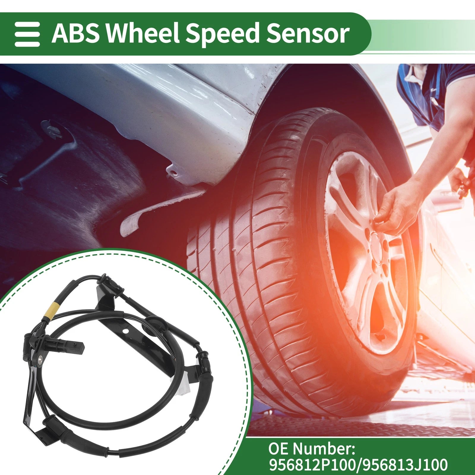 ABS Wheel Speed Sensor Front Right Replacement for Hyundai Veracruz (2012–2012)