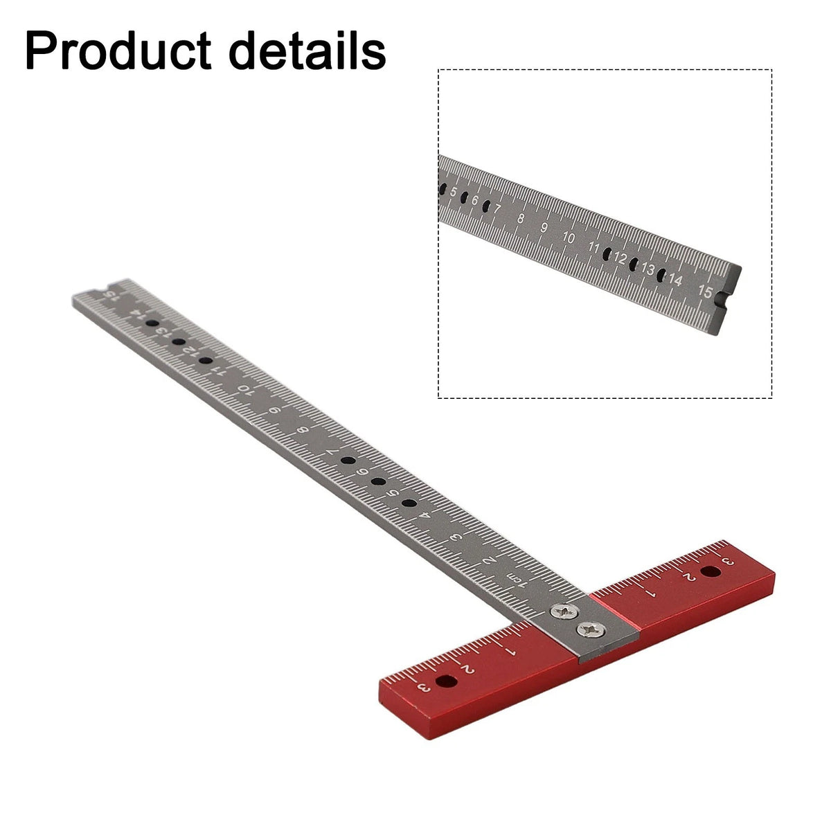 T Shaped Square Measurement Tool in Aluminum Alloy for Home Projects