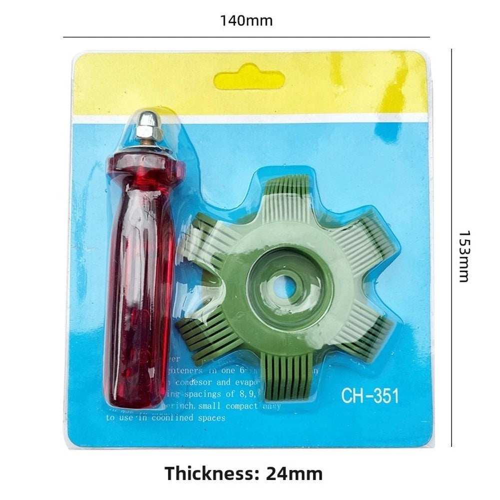 2X Fin Comb and Brush Tool for Air Conditioner Condenser Cleaning