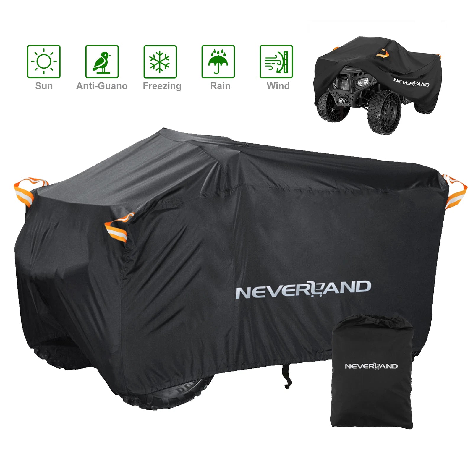 ATV Cover Waterproof Dust UV Protector for Yamaha Warrior 350 (1987–2004)