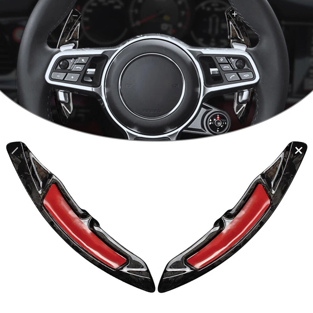 2X Steering Wheel Paddle Shifter Extensions for Porsche Macan Cayenne 718