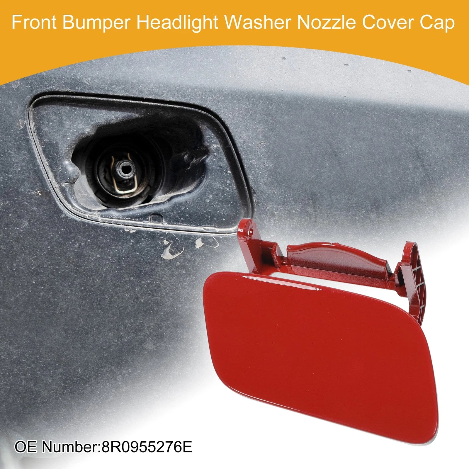 Front Right Washer Nozzle Cover Cap for Audi Q5 (2013–2017) Red