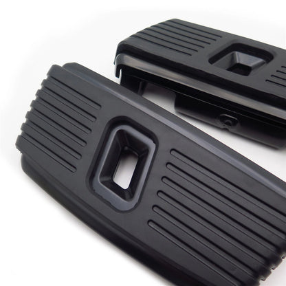 Hana Square Passenger Footboard Black for Harley Dyna/Softail (2000–2019)