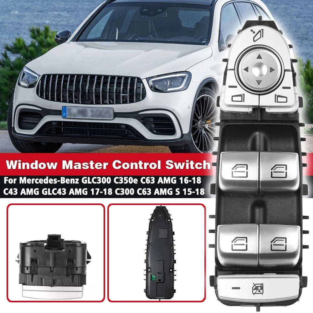 Power Window Switch Master Control for Mercedes-Benz C-Class (2015–2018) 2059056811 Black