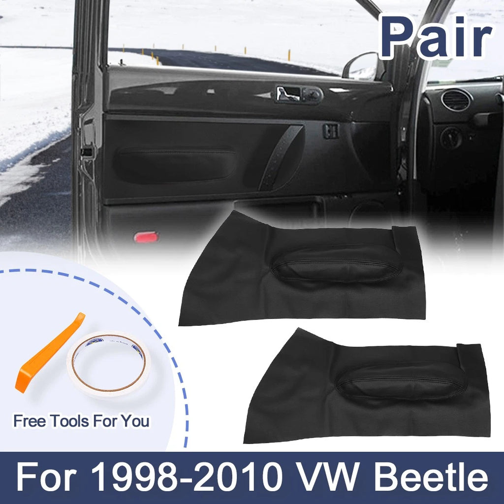 Door Panel Insert Card Leather Cover Left Right for Volkswagen Beetle (1998–2010)