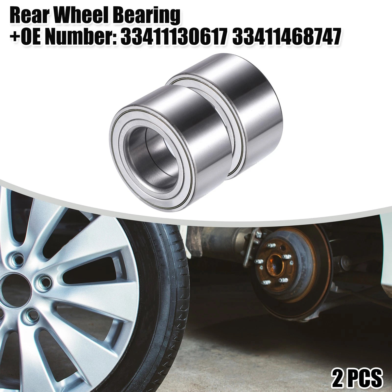 Rear Wheel Bearing Set Left Right Replacement for BMW 128i (2008–2013)