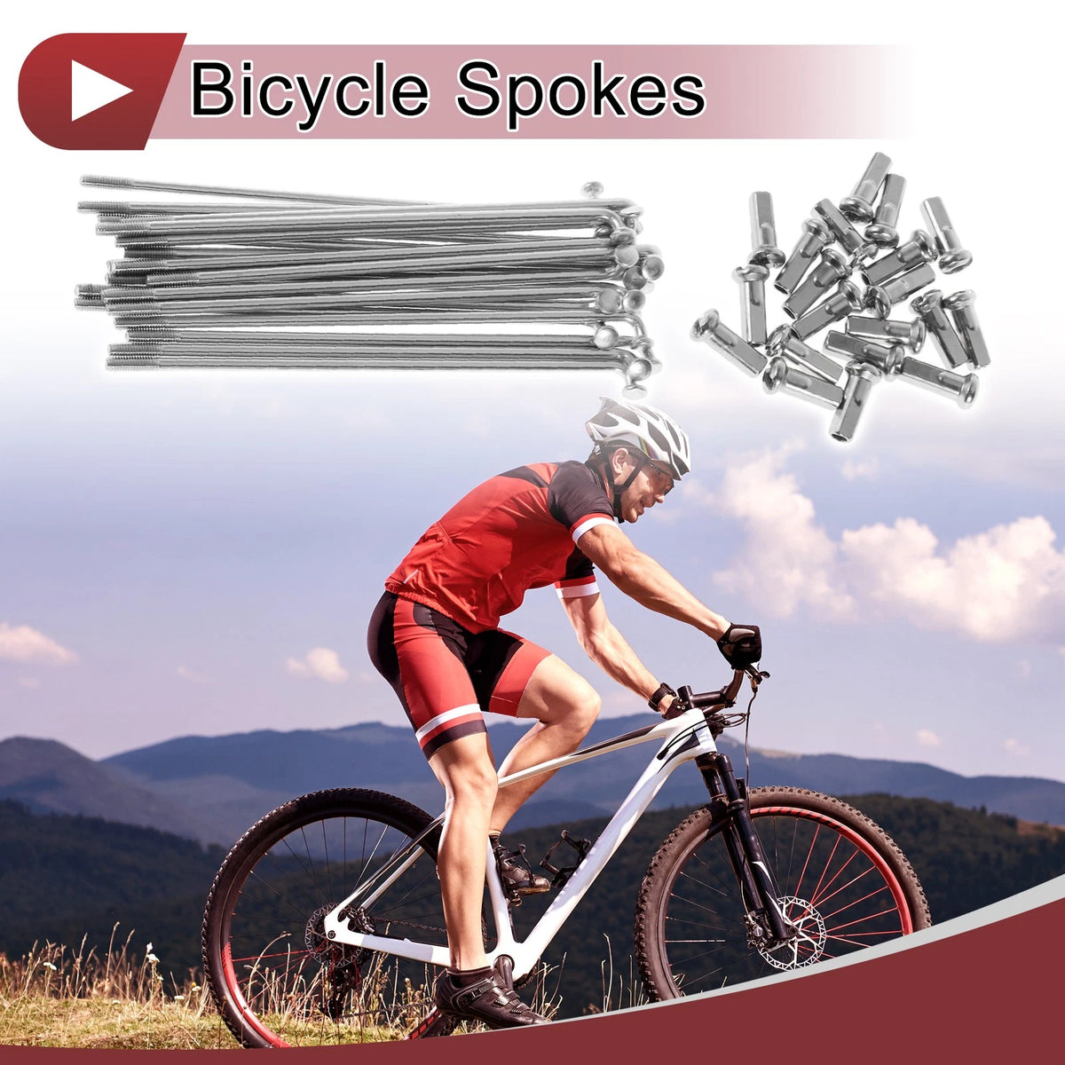 Bicycle Spokes 90mm 304 Stainless Steel Replacement for 13G Bike Wheels (2005–2015)