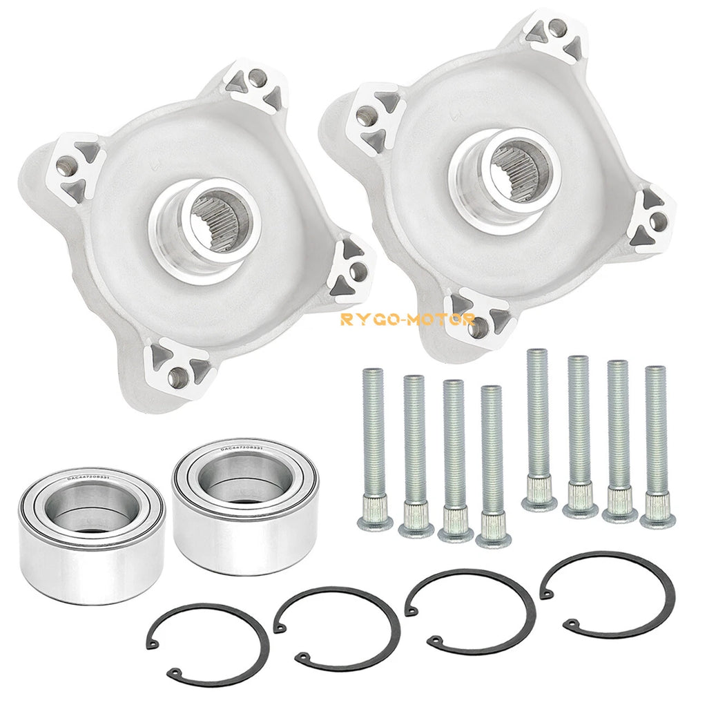 Front Wheel Hubs & Bearings & Studs Kit for Polaris RZR 800 RZR S 800 (2008–2014)