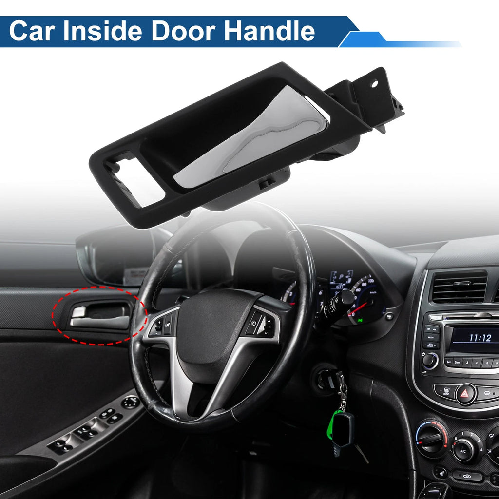 Rear Right Passenger Side Interior Door Handle for VW Bora (2008–2012) Black Chrome