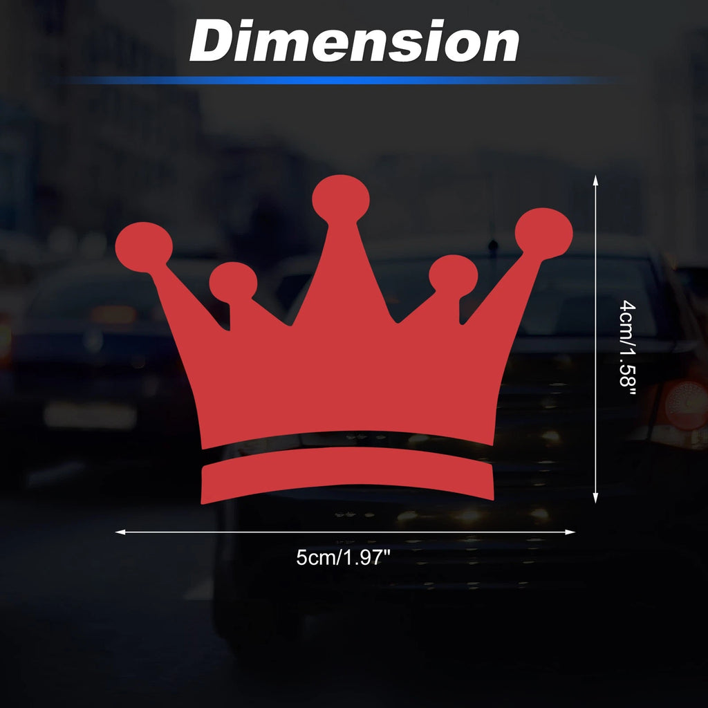 Reflective Bumper Decal for - Red Crown Style