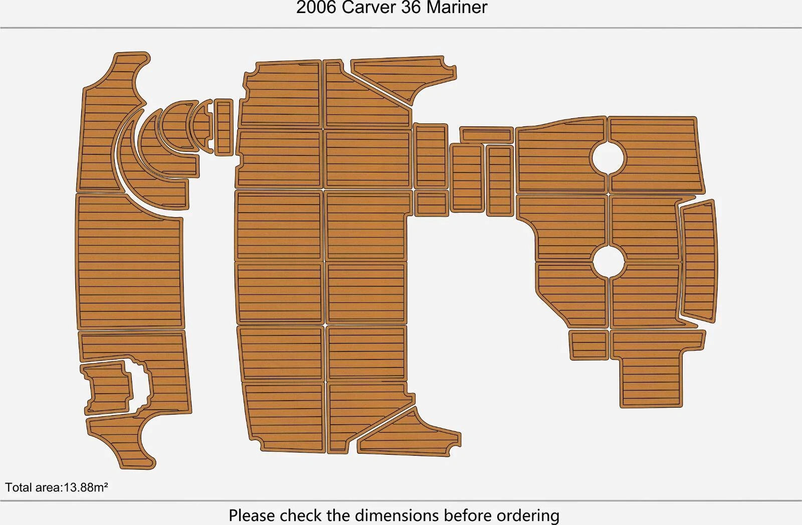 EVA Pad Foam Flooring for Carver 36 Mariner (2006)