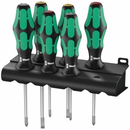 Screwdriver Set 6-Piece for Wera Kraftform Plus Lasertip