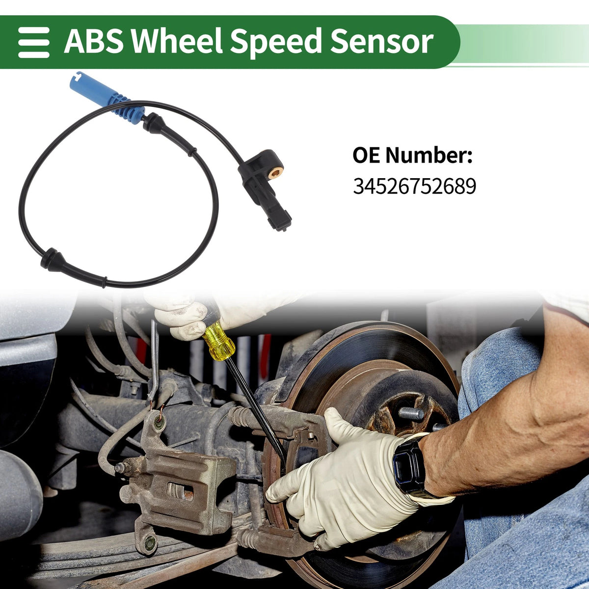 ABS Wheel Speed Sensor Front Left for BMW Z3 (2001–2002) Replacement