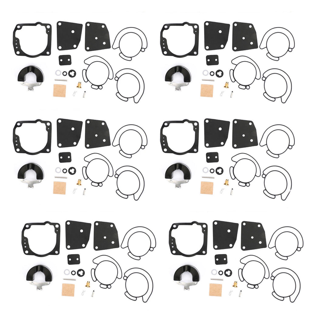 6X Carburetor Kit for Johnson Evinrude V4 V6 90-175 HP (18-7247, T9)