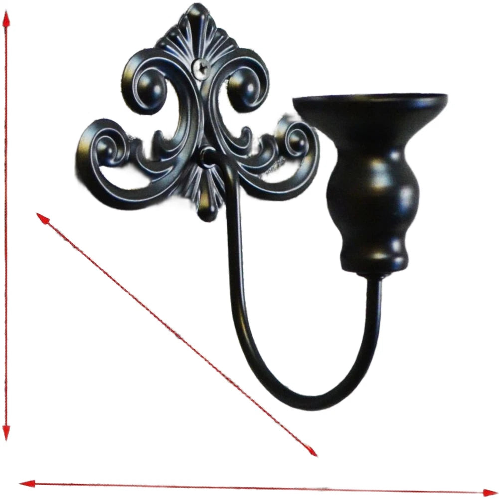 Vintage Iron Wall Mounted Candlestick Holder for Candle Use