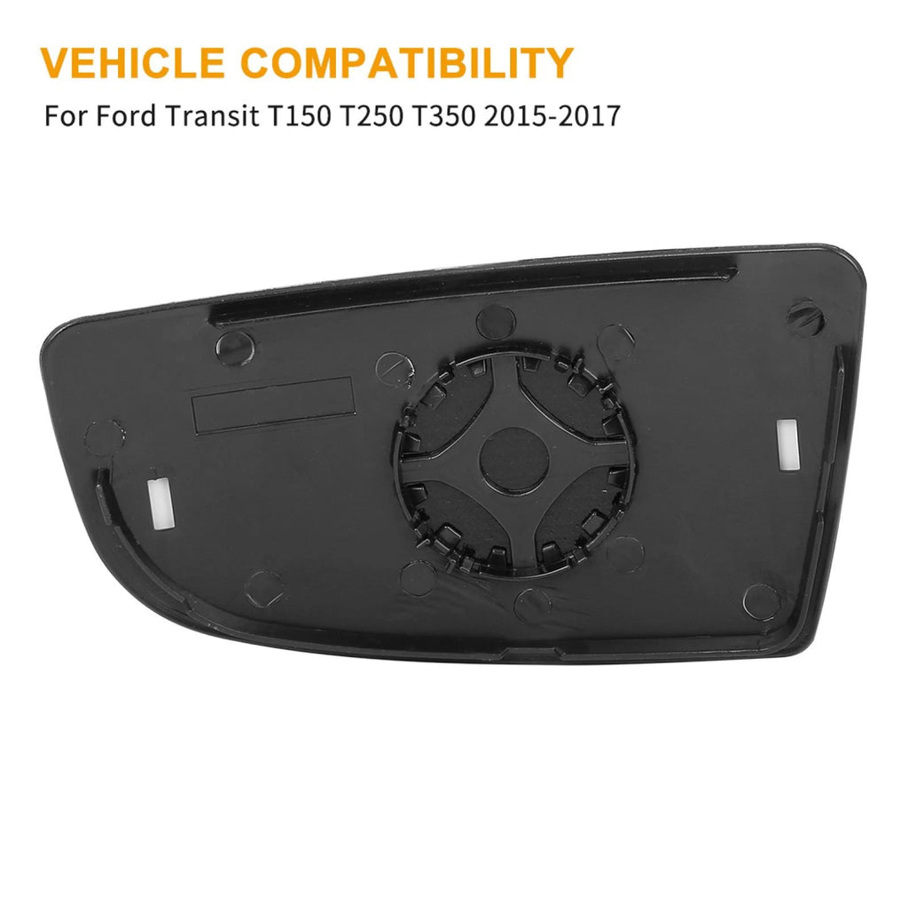 Right Side Mirror Glass Replacement with Backing for Ford Transit T150 T250 T350 (2015–2020)
