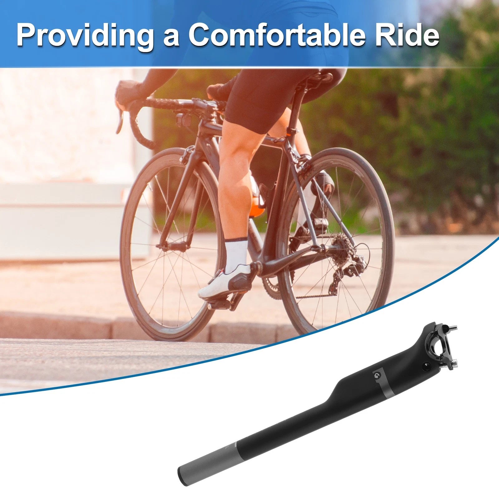 Seat Post 27.2x350mm Adjustable Angle for Bike Saddle (2000–2015)