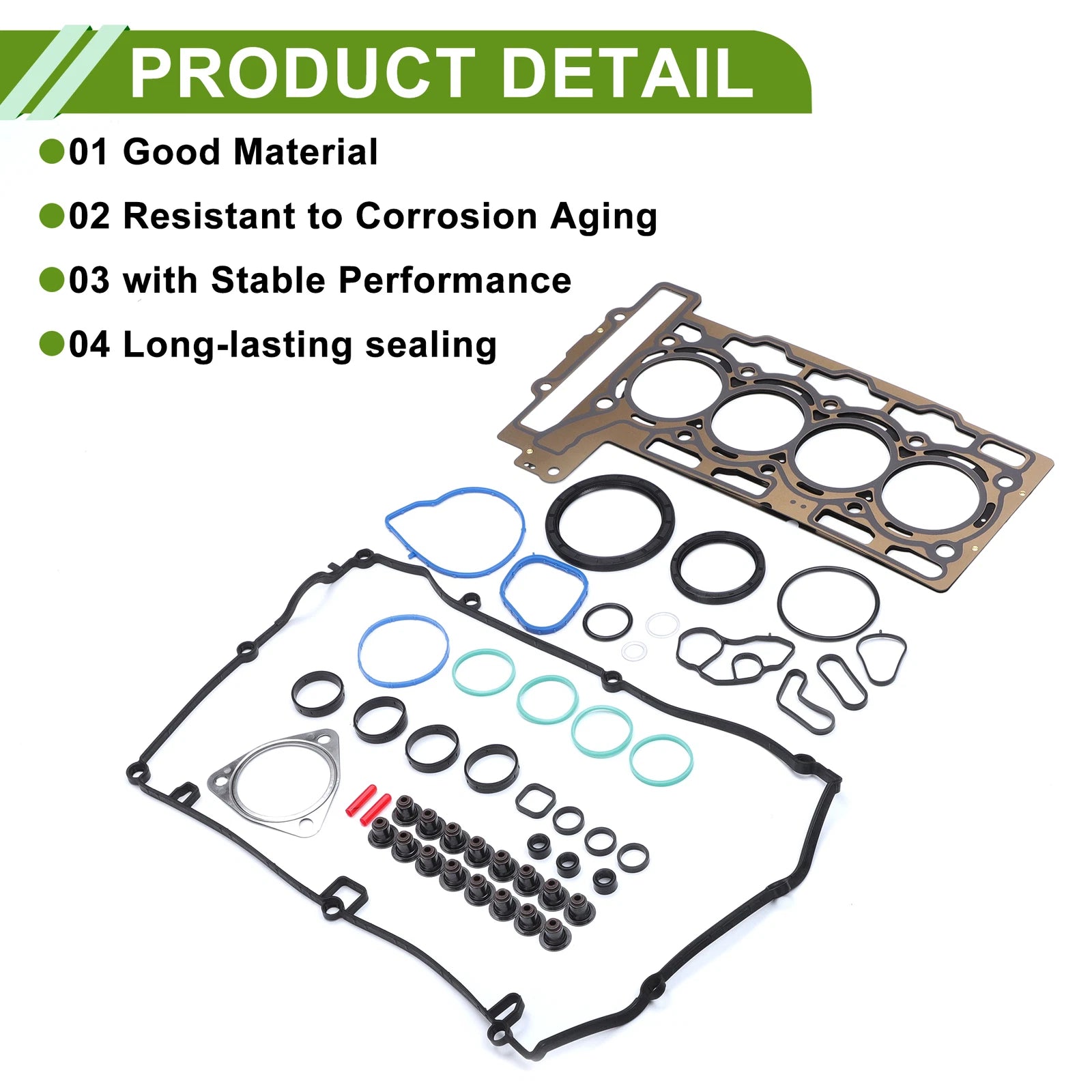Engine Timing Cover Gasket Set for Mini Cooper 1.6L (2007–2015)