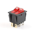 Dual DPDT Rocker Switch 6 Pin 2 Position for Electrical Devices