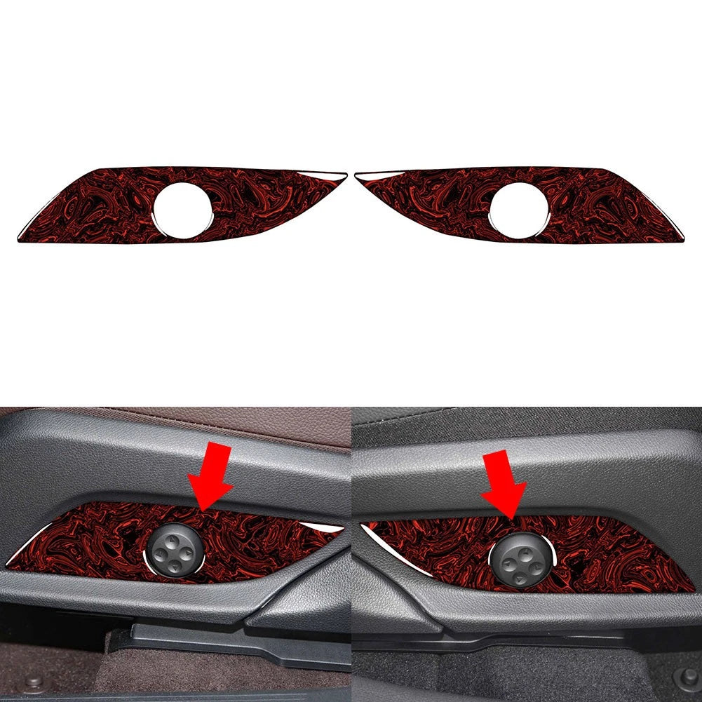 2pcs Fire Red Interior Front Seat Side Panel for Benz C Class W205 (2015–2021)